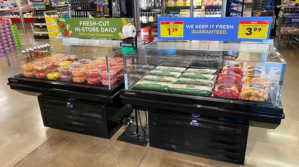 Hussmann specialty island merchandisers