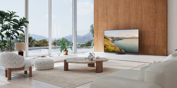 Panasonic Z95B OLED TV in a living room